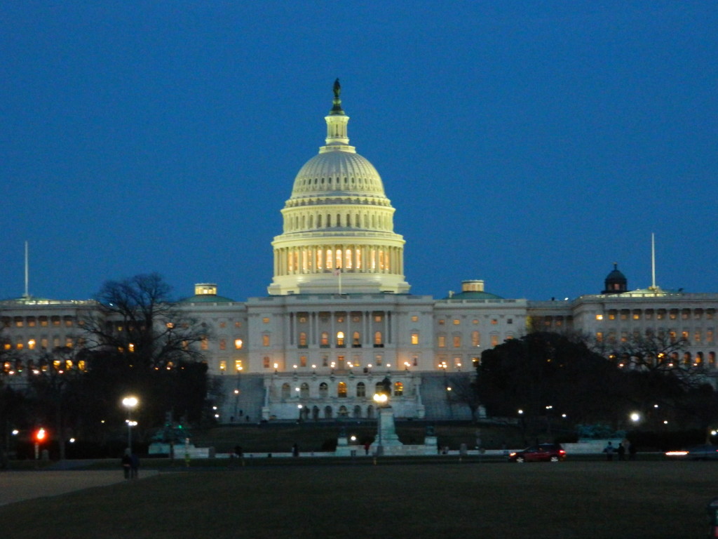Capitol dome at twilight