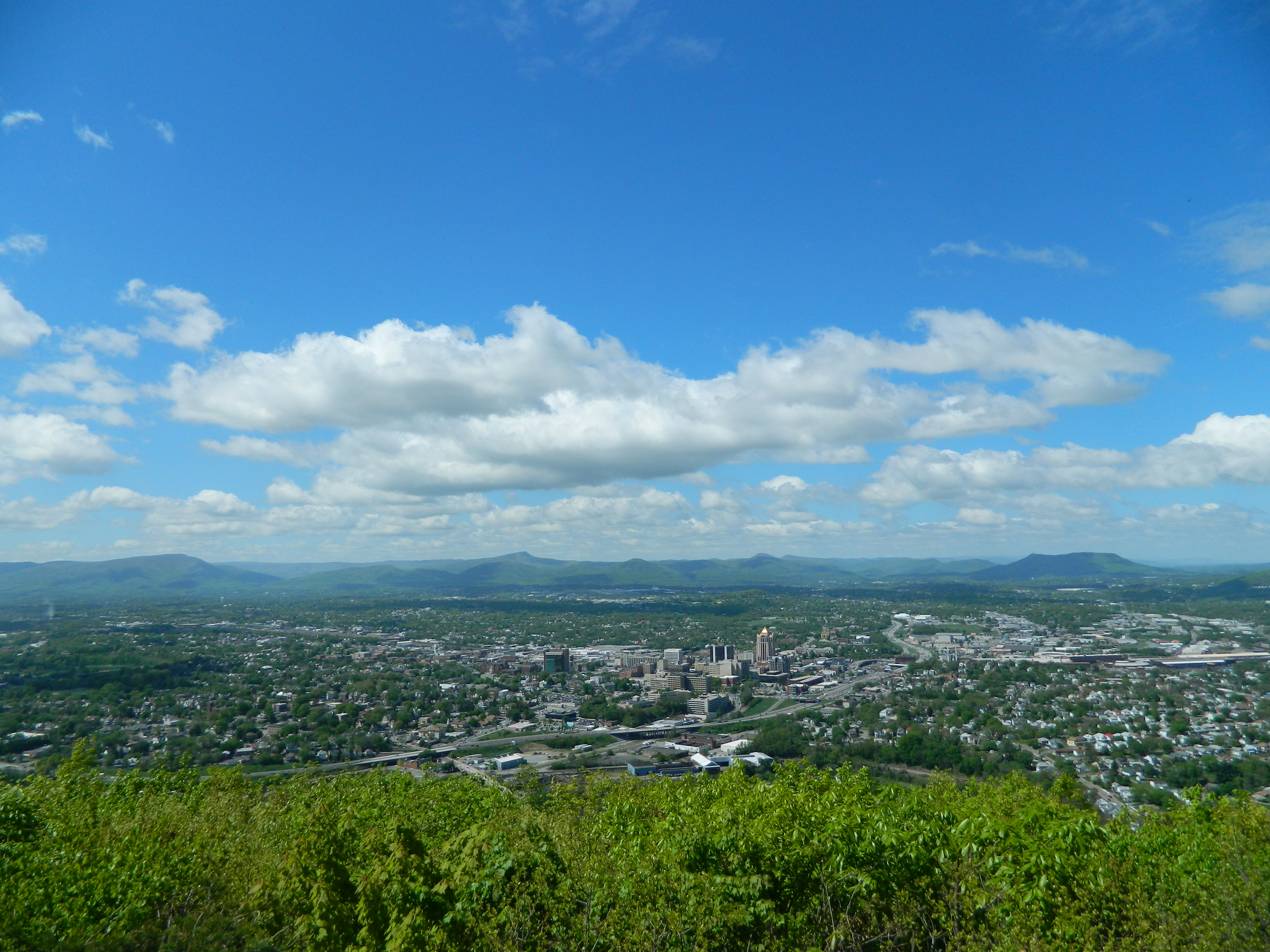 View of the neighboring Virginia valley from the mountains - definitely not a bad place to spend summer vacations. 